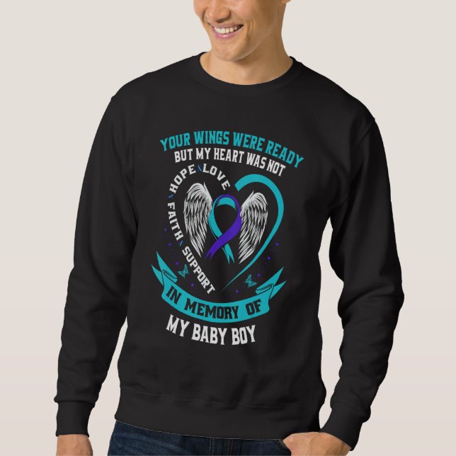 Suicide Awareness Shirt Son Pojke Mamma Pappa Prev Lång Ärmad Tröja (Framsida)