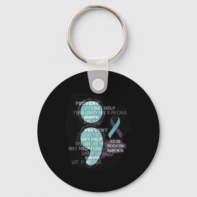 Suicide Awareness Shirt Suicide Prevention Semicol Nyckelring (Framsida)