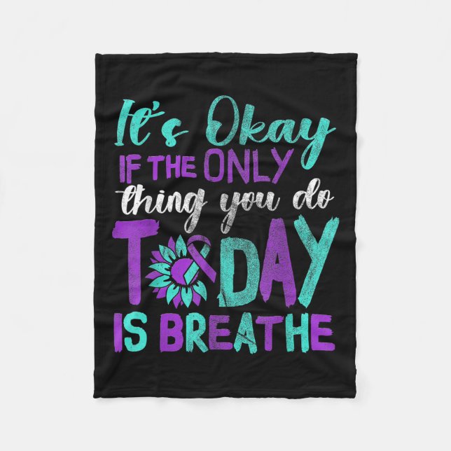 Suicide Awareness Suicide Prevention Suprt Survivo Fleecefilt (Framsidan)