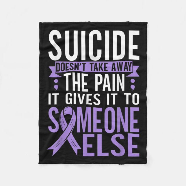 Suicide Awareness Suicide Prevention Suprt Survivo Fleecefilt (Framsidan)