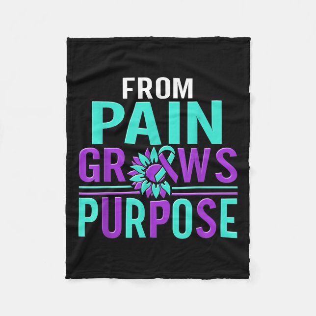 Suicide Awareness Suicide Prevention Suprt Survivo Fleecefilt (Framsidan)