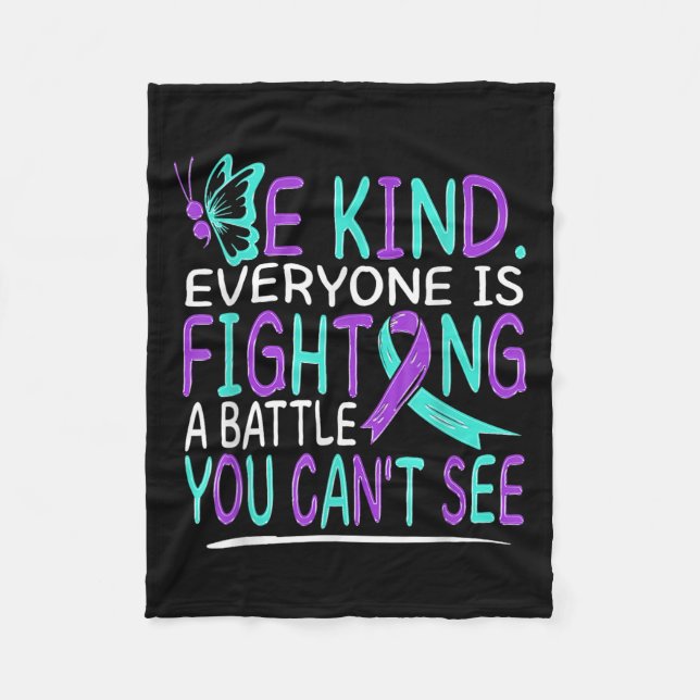 Suicide Awareness Suicide Prevention Suprt Survivo Fleecefilt (Framsidan)