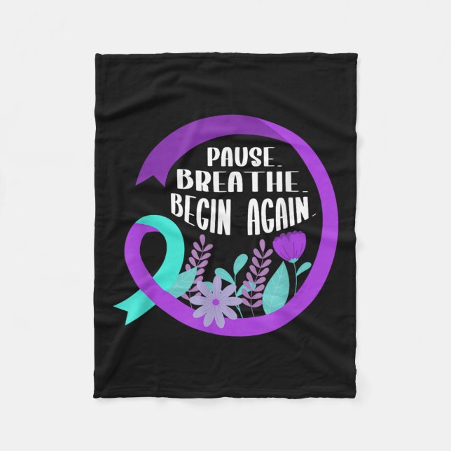 Suicide Awareness Suicide Prevention Suprt Survivo Fleecefilt (Framsidan)