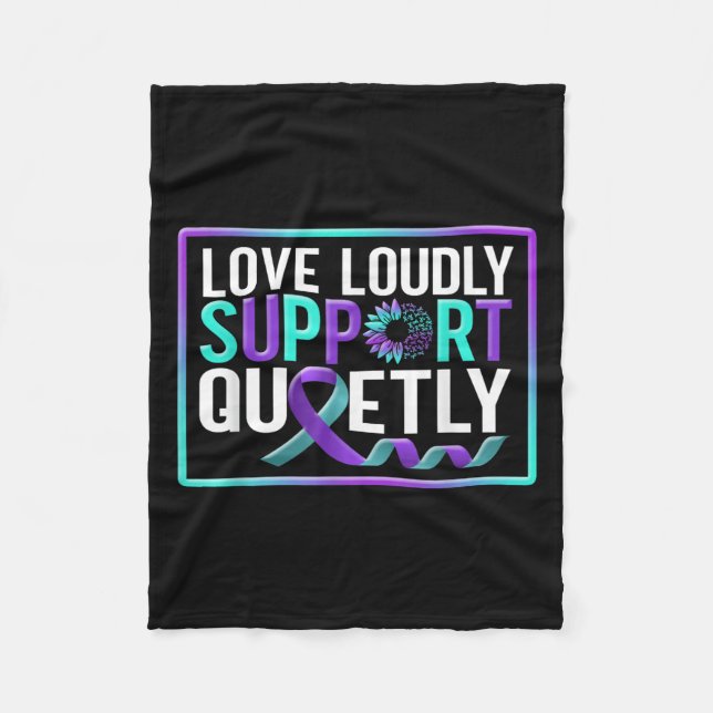 Suicide Awareness Suicide Prevention Suprt Survivo Fleecefilt (Framsidan)