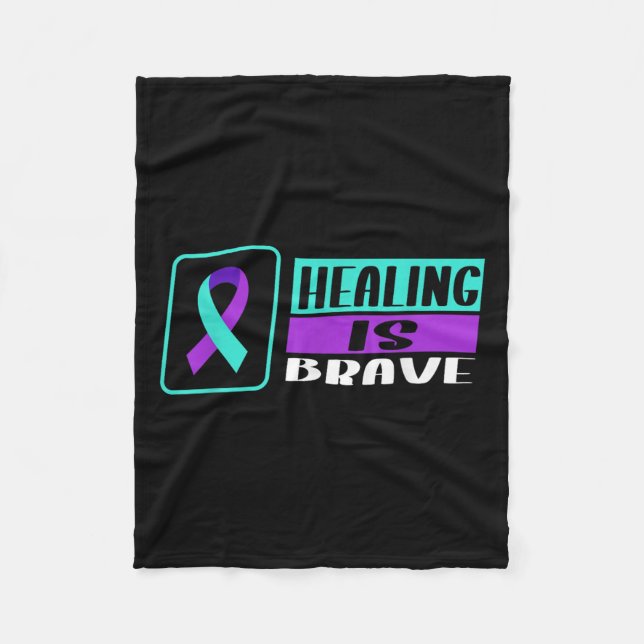 Suicide Awareness Suicide Prevention Suprt Survivo Fleecefilt (Framsidan)