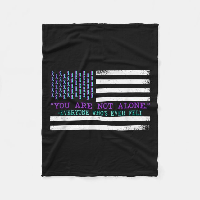 Suicide Awareness Suicide Prevention Suprt Survivo Fleecefilt (Framsidan)