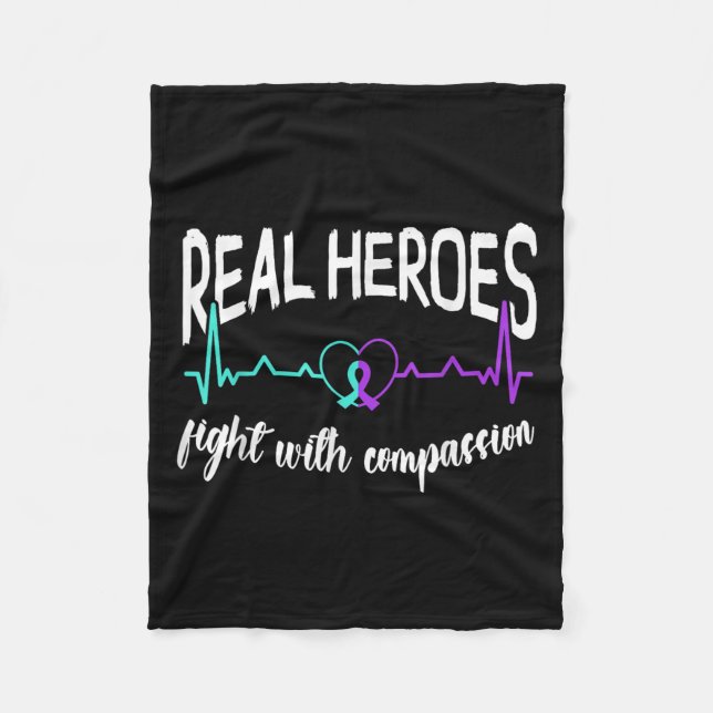 Suicide Awareness Suicide Prevention Suprt Survivo Fleecefilt (Framsidan)