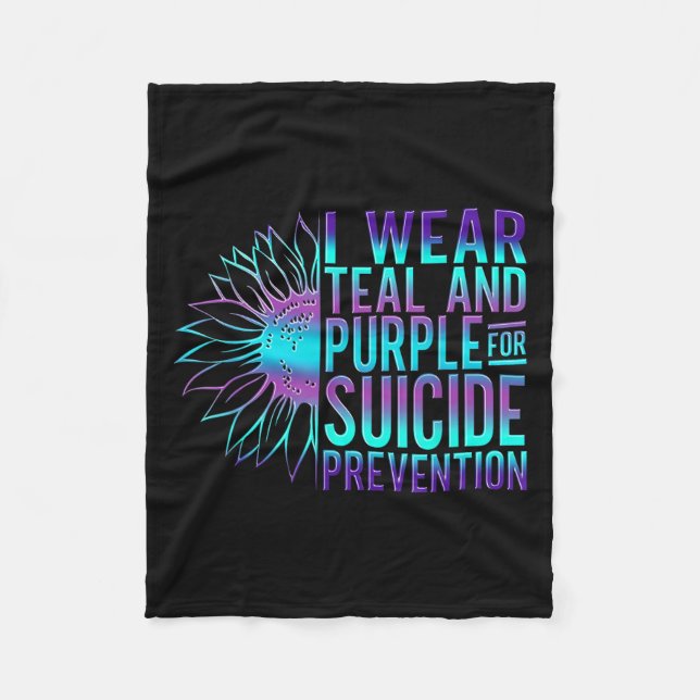 Suicide Awareness Suicide Prevention Suprt Survivo Fleecefilt (Framsidan)