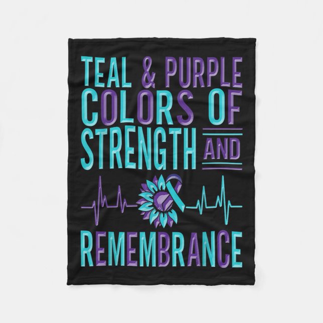 Suicide Awareness Suicide Prevention Suprt Survivo Fleecefilt (Framsidan)