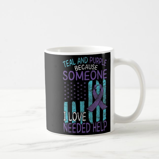 Suicide Awareness Suicide Prevention Suprt Survivo Kaffemugg (Höger)