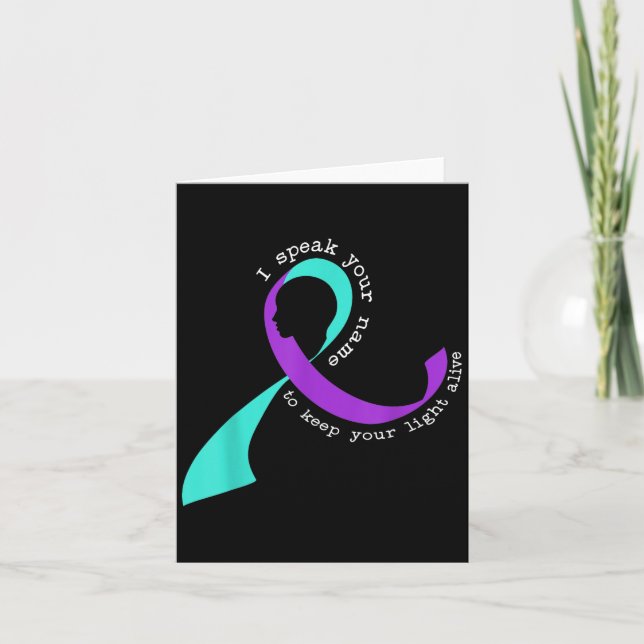 Suicide Awareness Suicide Prevention Suprt Survivo Kort (Framsida)