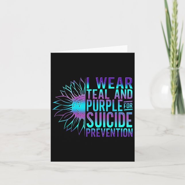 Suicide Awareness Suicide Prevention Suprt Survivo Kort (Framsida)