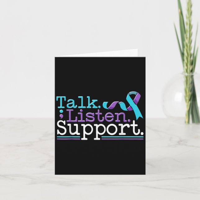 Suicide Awareness Suicide Prevention Suprt Survivo Kort (Framsida)