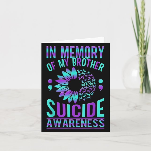 Suicide Awareness Suicide Prevention Suprt Survivo Kort (Framsida)