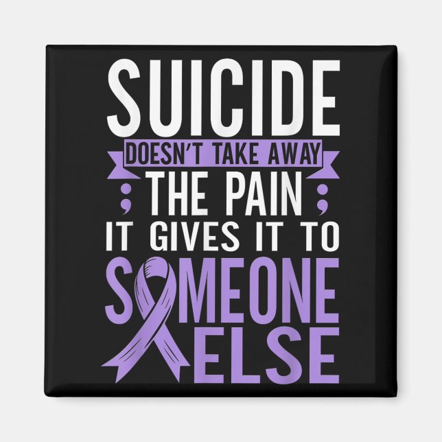 Suicide Awareness Suicide Prevention Suprt Survivo Magnet (Framsidan)