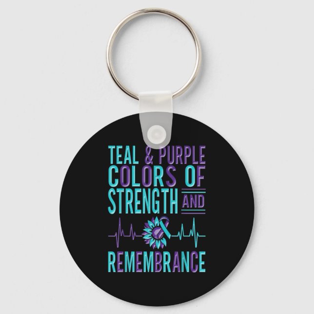 Suicide Awareness Suicide Prevention Suprt Survivo Nyckelring (Framsida)