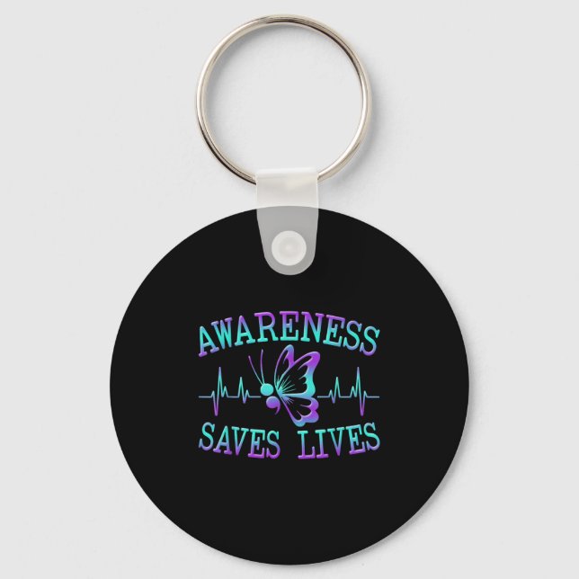 Suicide Awareness Suicide Prevention Suprt Survivo Nyckelring (Framsida)