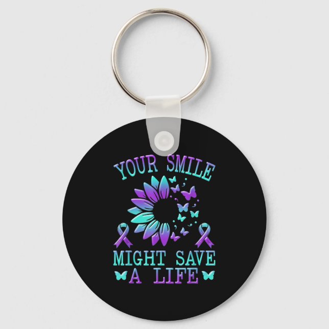 Suicide Awareness Suicide Prevention Suprt Survivo Nyckelring (Framsida)