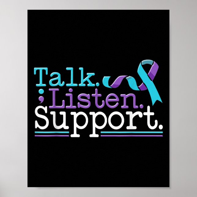 Suicide Awareness Suicide Prevention Suprt Survivo Poster (Framsidan)