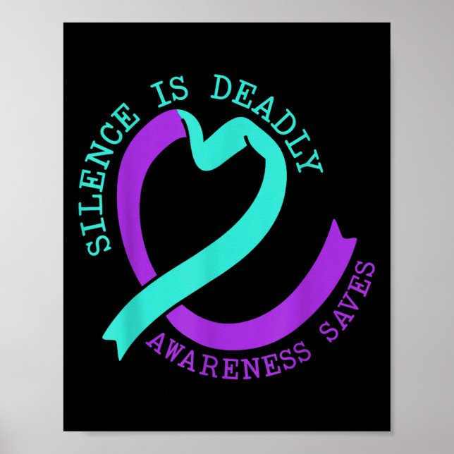 Suicide Awareness Suicide Prevention Suprt Survivo Poster (Framsidan)