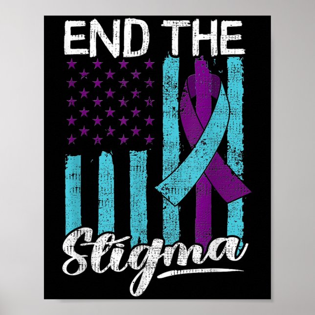 Suicide Awareness Suicide Prevention Suprt Survivo Poster (Framsidan)