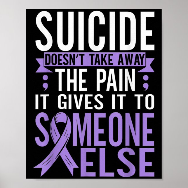 Suicide Awareness Suicide Prevention Suprt Survivo Poster (Framsidan)
