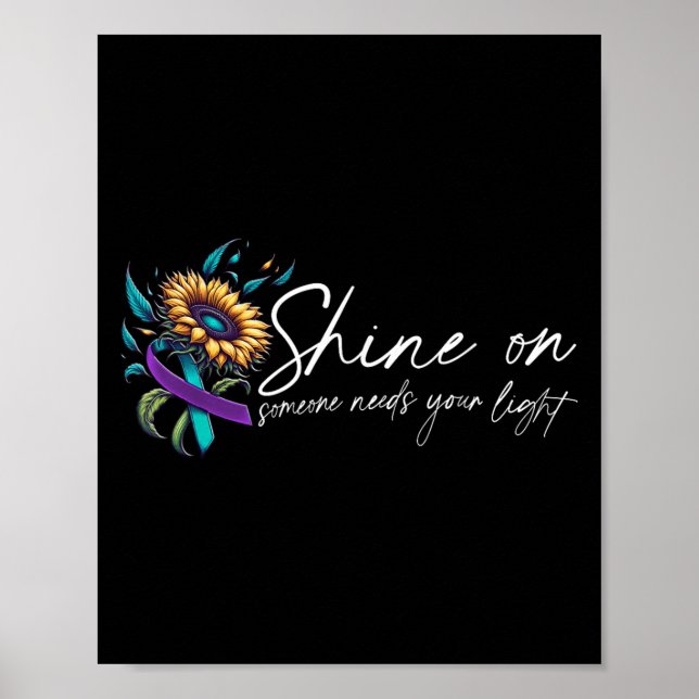 Suicide Awareness Suicide Prevention Suprt Survivo Poster (Framsidan)