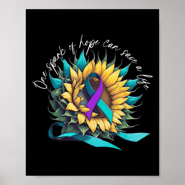 Suicide Awareness Suicide Prevention Suprt Survivo Poster (Framsidan)