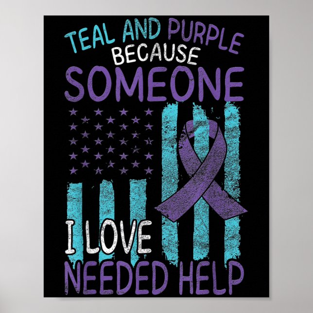 Suicide Awareness Suicide Prevention Suprt Survivo Poster (Framsidan)