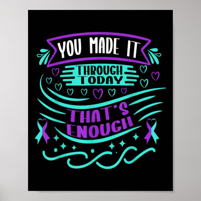 Suicide Awareness Suicide Prevention Suprt Survivo Poster (Framsidan)