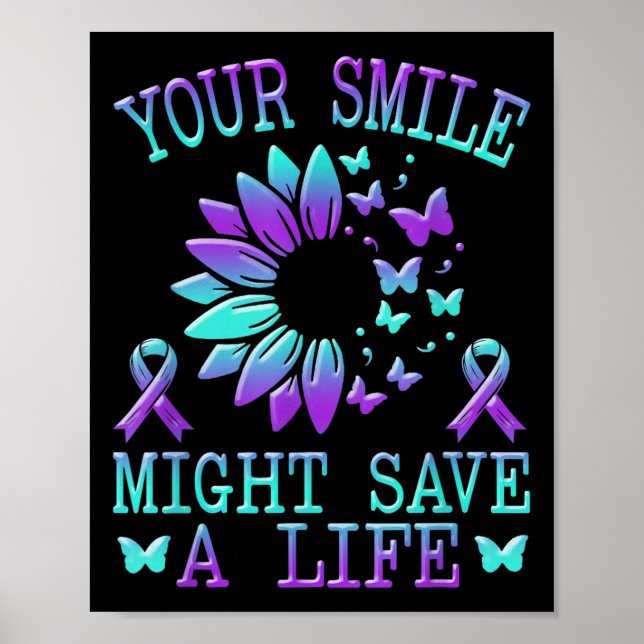 Suicide Awareness Suicide Prevention Suprt Survivo Poster (Framsidan)