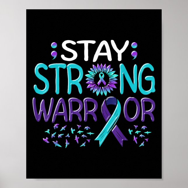 Suicide Awareness Suicide Prevention Suprt Survivo Poster (Framsidan)