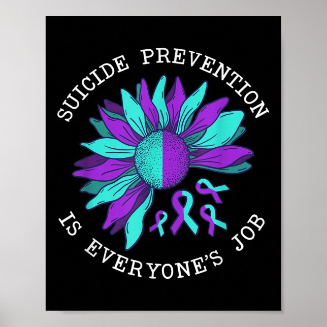 Suicide Awareness Suicide Prevention Suprt Survivo Poster (Framsidan)