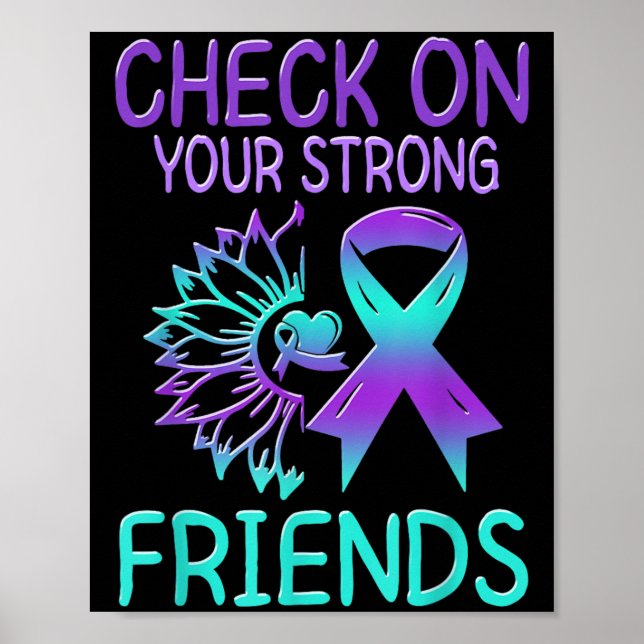 Suicide Awareness Suicide Prevention Suprt Survivo Poster (Framsidan)