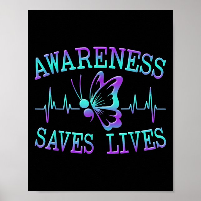 Suicide Awareness Suicide Prevention Suprt Survivo Poster (Framsidan)