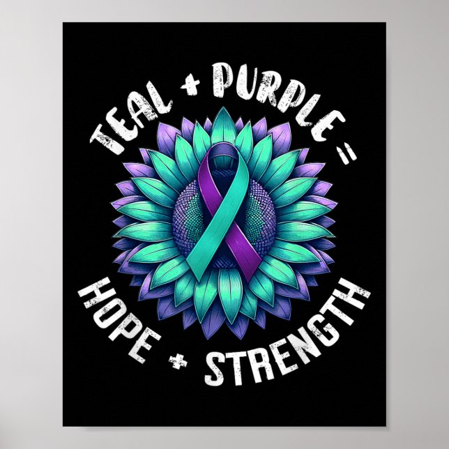 Suicide Awareness Suicide Prevention Suprt Survivo Poster (Framsidan)