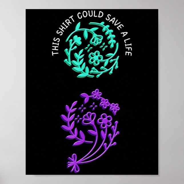 Suicide Awareness Suicide Prevention Suprt Survivo Poster (Framsidan)