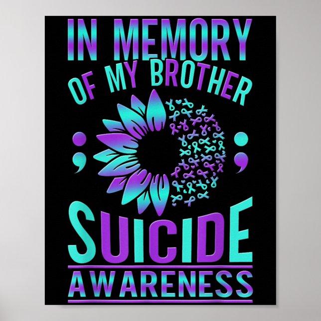 Suicide Awareness Suicide Prevention Suprt Survivo Poster (Framsidan)