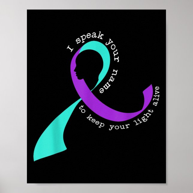 Suicide Awareness Suicide Prevention Suprt Survivo Poster (Framsidan)