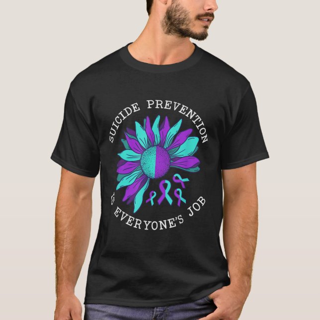 Suicide Awareness Suicide Prevention Suprt Survivo T Shirt (Framsida)