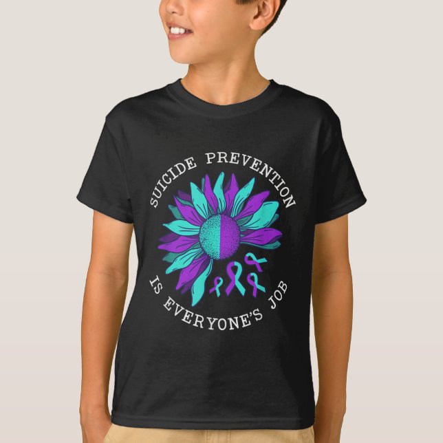 Suicide Awareness Suicide Prevention Suprt Survivo T Shirt (Framsida)