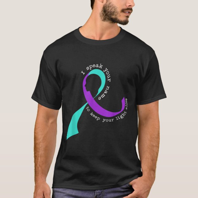 Suicide Awareness Suicide Prevention Suprt Survivo T Shirt (Framsida)