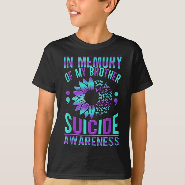 Suicide Awareness Suicide Prevention Suprt Survivo T Shirt (Framsida)