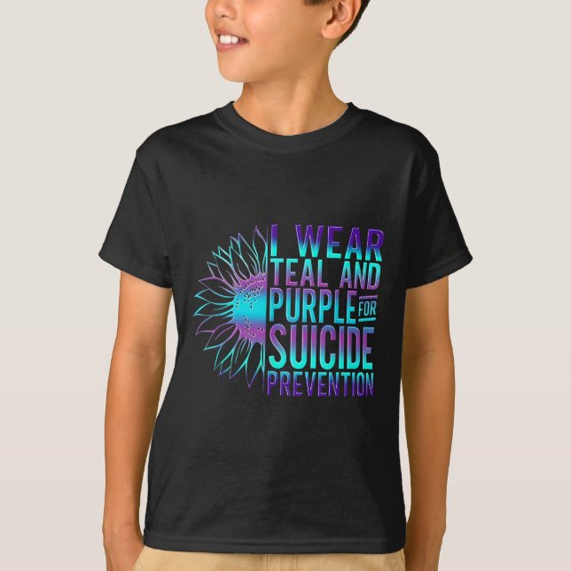 Suicide Awareness Suicide Prevention Suprt Survivo T Shirt (Framsida)