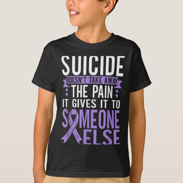Suicide Awareness Suicide Prevention Suprt Survivo T Shirt (Framsida)