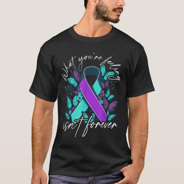 Suicide Awareness Suicide Prevention Suprt Survivo T Shirt (Framsida)