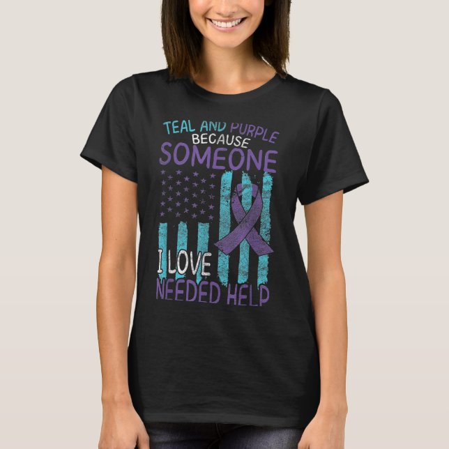 Suicide Awareness Suicide Prevention Suprt Survivo T Shirt (Framsida)
