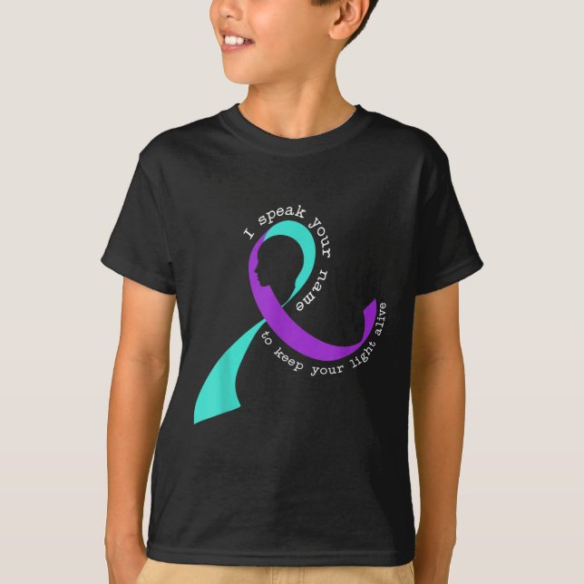 Suicide Awareness Suicide Prevention Suprt Survivo T Shirt (Framsida)