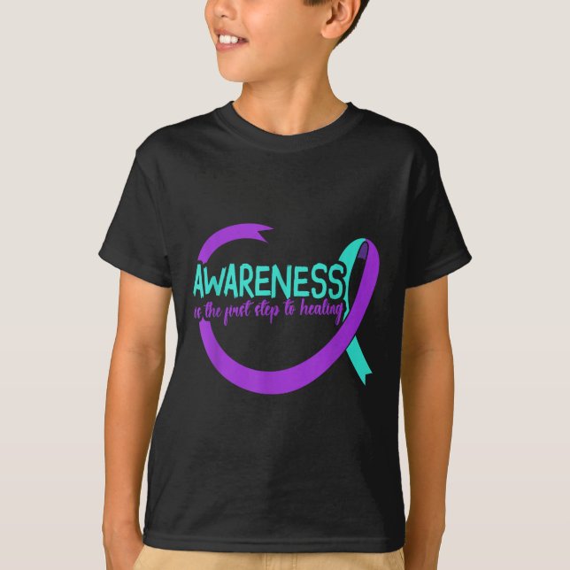 Suicide Awareness Suicide Prevention Suprt Survivo T Shirt (Framsida)