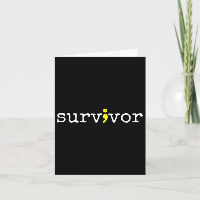 Suicide Awareness Support Symbol Recovery Survivor Kort (Framsida)
